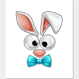 Easter Bunny Costume Face Posters and Art